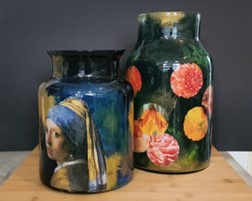 Middag workshop 012 Decoupage en schilderen op een glazen vaas (middag 13:30-16:00u)